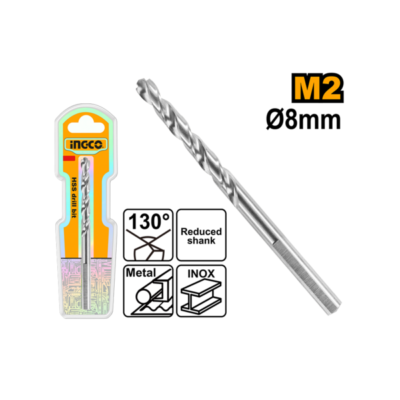 INGCO DBT11300801  8MM HSS M2 ريشة حديد صناعية M2 HSS DRILL BIT