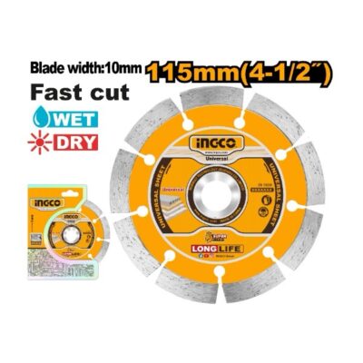 INGCO DMD011152 115MM (BW 10MM) SEG W/D ديسك غرانيت DRY/WET DIAMOND DISC