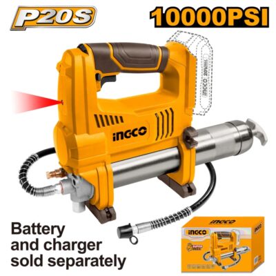 INGCO GGLI2010  20V 16 OZ BULK (453 G) مشحمة بطارية CORDLESS GREASE GUN