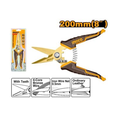 INGCO HES0188   مقص شريط كهرباء و جلد  ELECTRICIAN'S SCISSORS 8 INCH