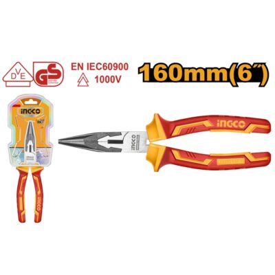 INGCO HILNP28168 1000 V 6" بانسة معزولة بوز طويل INSULATED LONG NOSE PLIERS