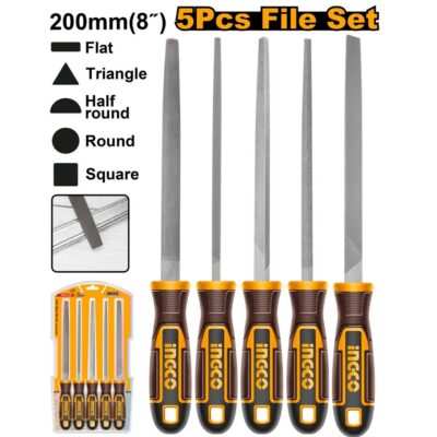 INGCO HKTFS0508 l  5 PCS طقم مبارد حديد "8   STEEL FILE SET 5PCS