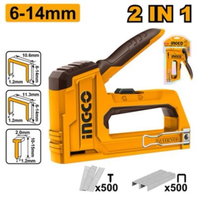 INGCO HSG1406  2 IN 1 فرد كباس ومسمار صناعي   STAPLE GUN TACKER TUCKE