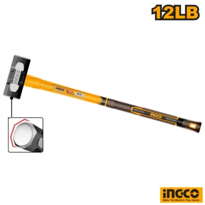 INGCO HSM81598  12 LB 5.44 KG مطرقة مسكة فايبرغلاس Sledge Hammer 12LB