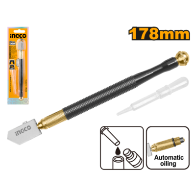 INGCO HGCT03  178MM الماسة قص زجاج على الزيت Heavy Duty Glass Cutter