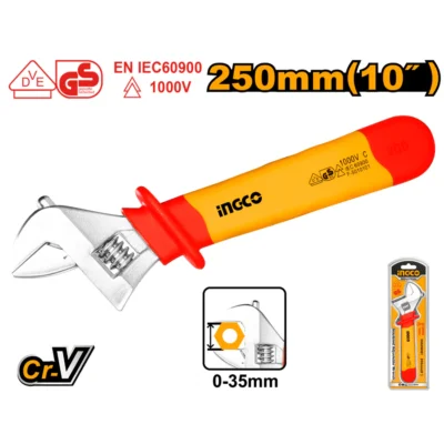 INGCO HIADW101  10" 250MM 1000V مفتاح انكليزي صناعي معزول Insulated Adjustable Wrench