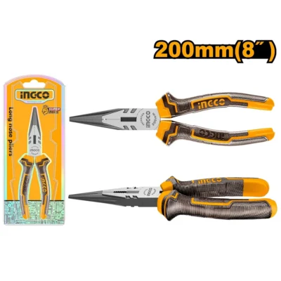 INGCO HLNP08208  8" 200MM CARBON STEEL بانسة بوز طويل Long nose pliers