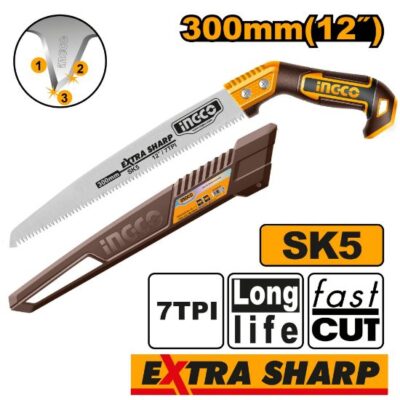 INGCO HPS3006  12" SK5 منشار تشحيل شجر ساموراي Pruning Saw