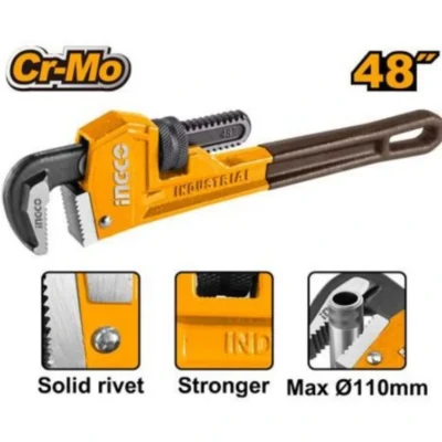 INGCO HPW0848  48" 110MM رنش صناعي مسكة ملبس كوتشوك Pipe wrench