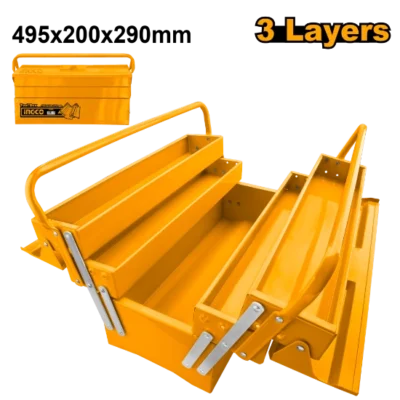 INGCO HTB02  (4.95X200X290)MM شنطة عدة حديد 3 طبقات Tool Box 3 Layer