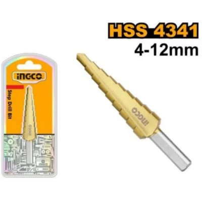 INGCO AKSDS41233  4-12MM HHS ريشة بلبل نحاس صناعي Step Drill Bit 4-12MM HSS