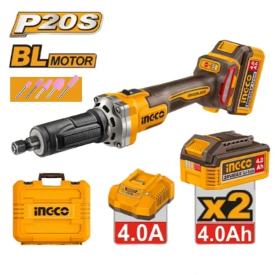 INGCO CDGLI20012  20V 2BATT 4AH+CHAR+BOX 6 MM صاروخ جلخ وحفر صناعي INDUSTRIAL Cordless Die Grinder
