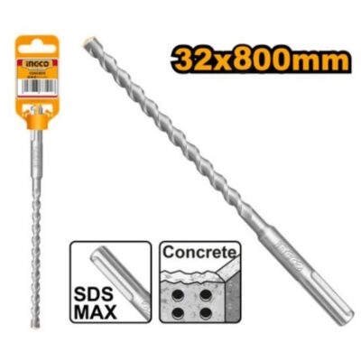 INGCO DBH1253280  32X800MM SDS MAX ريشة كونكريت صناعية  SDS MAX HAMMER DRILL BIT