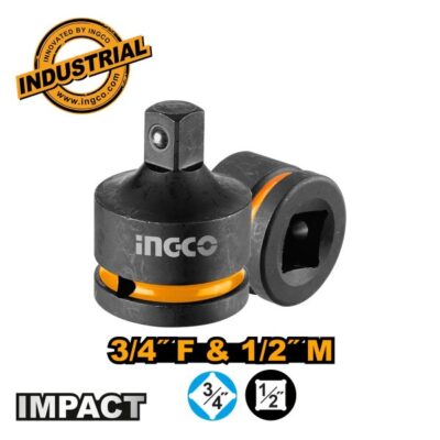 INGCO HIAD3412  3/4" F &AMP; 1/2" M تحويلة طربوش بولاد من SOCKET ADAPTER 3/4"--&GT;1/2