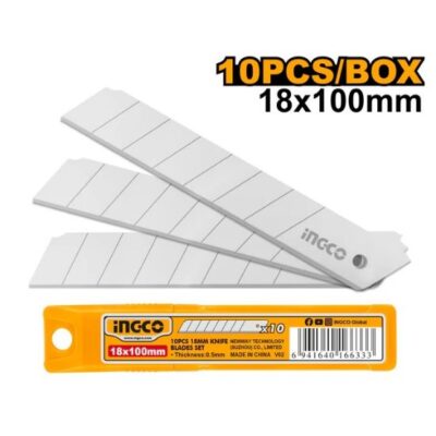 INGCO HKNSB112  10 PCS (18X100) MM SS شفرات فدار KNIFE BLADE