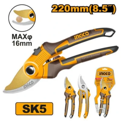 INGCO HPS0601 220mm 8.5" cut.:16mm مقص شحالة قبضة متينة Pruning Shear Garden Scissors