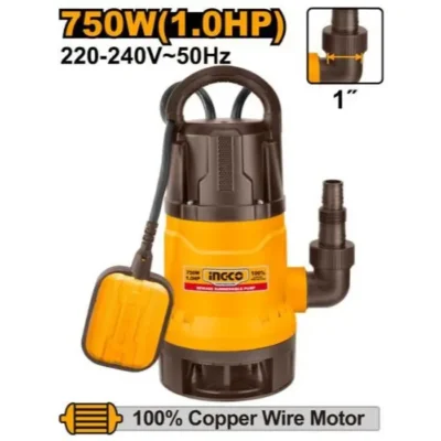 INGCO SPD7508 1.0HP 750W 1" مضخة غاطسة للمياه العكرة Sewage submersible pump