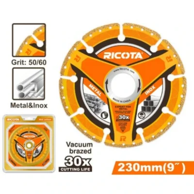 RICOTA RADDC91230 230x22.2mm ديسك قص الماس لقطع المعادن والانابيب الصلبة Diamond Cutting Disc Metal and Solid Pipes Cutting