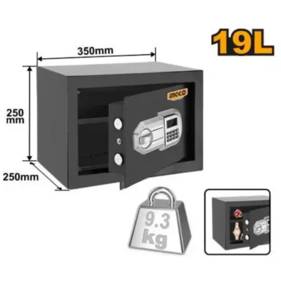 INGCO ESF2502 19L(250x350x250)mm خزنة حديد ديجيتال  Electronic safe