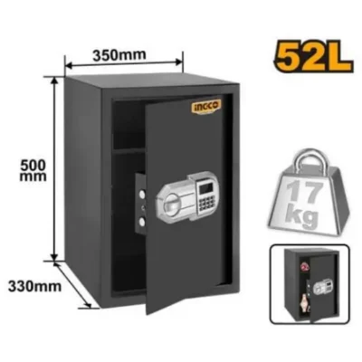 INGCO ESF5002 52L(500x350x330)mm خزنة حديد ديجيتال  Digital Electronic safe