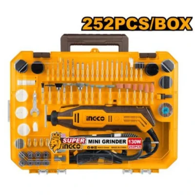 INGCO MG133281 130W 252Pcs+Box مقدح نواعم سرعات مع اكسسوار Mini grinder With Full Accessories