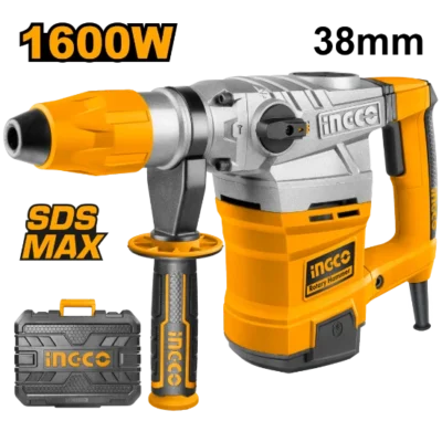INGCO RH16008 1600W 38mm Anti-vib SDS Max كومبرسور برم وتكسير  Industrial Rotary Hammer