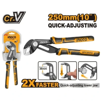 INGCO HPP38258 10”/250 mm بانسة تمساح صناعية Pump Pliers