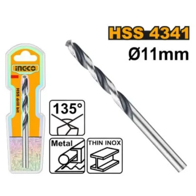 INGCO DBT1201104 11mm HSS Metal & INOX ريشة حديد صناعية HSS DRILL BIT 4341