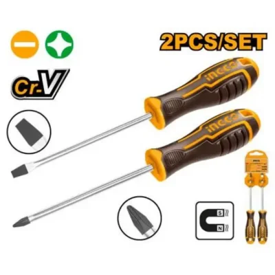 INGCO HKSD0248 2Pcs(6x125)mm طقم مفك براغي Screwdriver Set