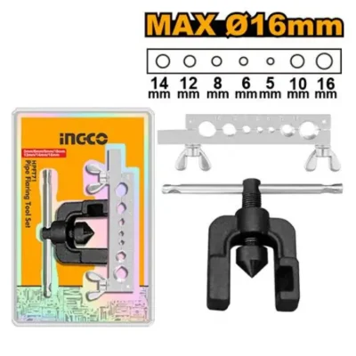 INGCO HPFT71 (5-6-8-10-12-14-16) mm فلاجة مواسير  Pipe Flaring Tool Set