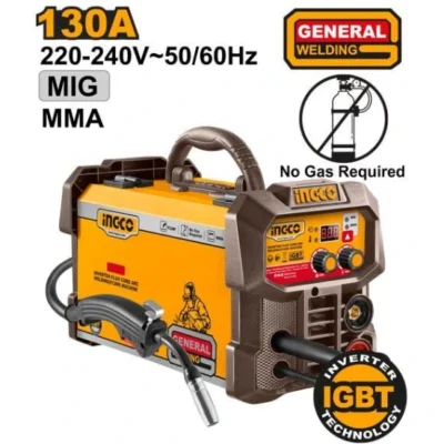 INGCO ING-FC13018 130A MIG/MMA مكنة لحام شريط انفرتر بدون غاز Inverter flux cord arc welding(FCAW) machine