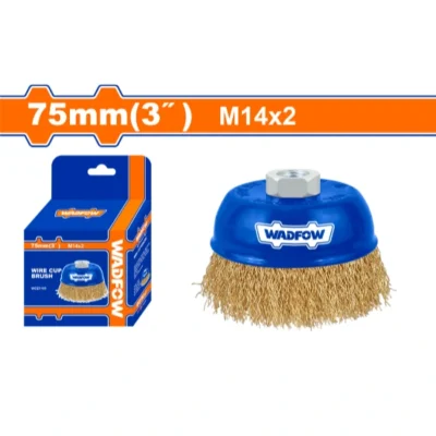 WADFOW WCE1401 75 mm 3" فرشاية فنجان شعر نحاس  Wire cup brush