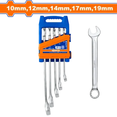 WADFOW WSP1215 5 Pcs (10,12,14,17,19)mm طقم شق مسنن Combination Spanner Wrenches Set