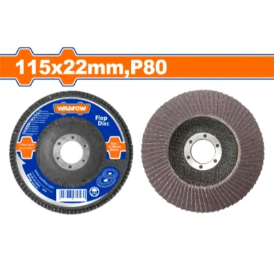 WADFOW WYL1303 115mmx22mm P80 ديسك مدرج لتلميع الستانلس Flap disc