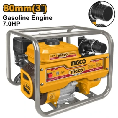 INGCO GWP306 7.0HP 80mm 3" مضخة مياه على البانزين GASOLINE WATER PUMP 3" MAX HEAD 32M MAX FLOW 1000L/M