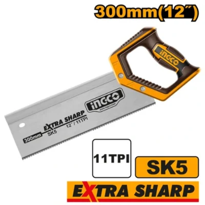 INGCO HMBSB3006 12" 11 TPI SK5 منشار خشب وجفصين Back Saw